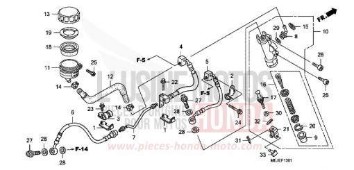 HAUPTBREMSZYLINDER, H. (CB1300A/SA) CB1300SA7 de 2007